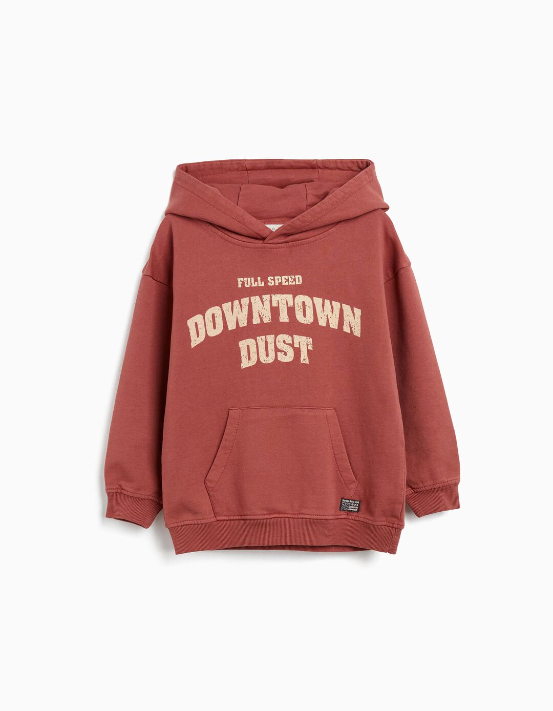Sweatshirt de Felpa Capuz, Menino, Laranja Escuro