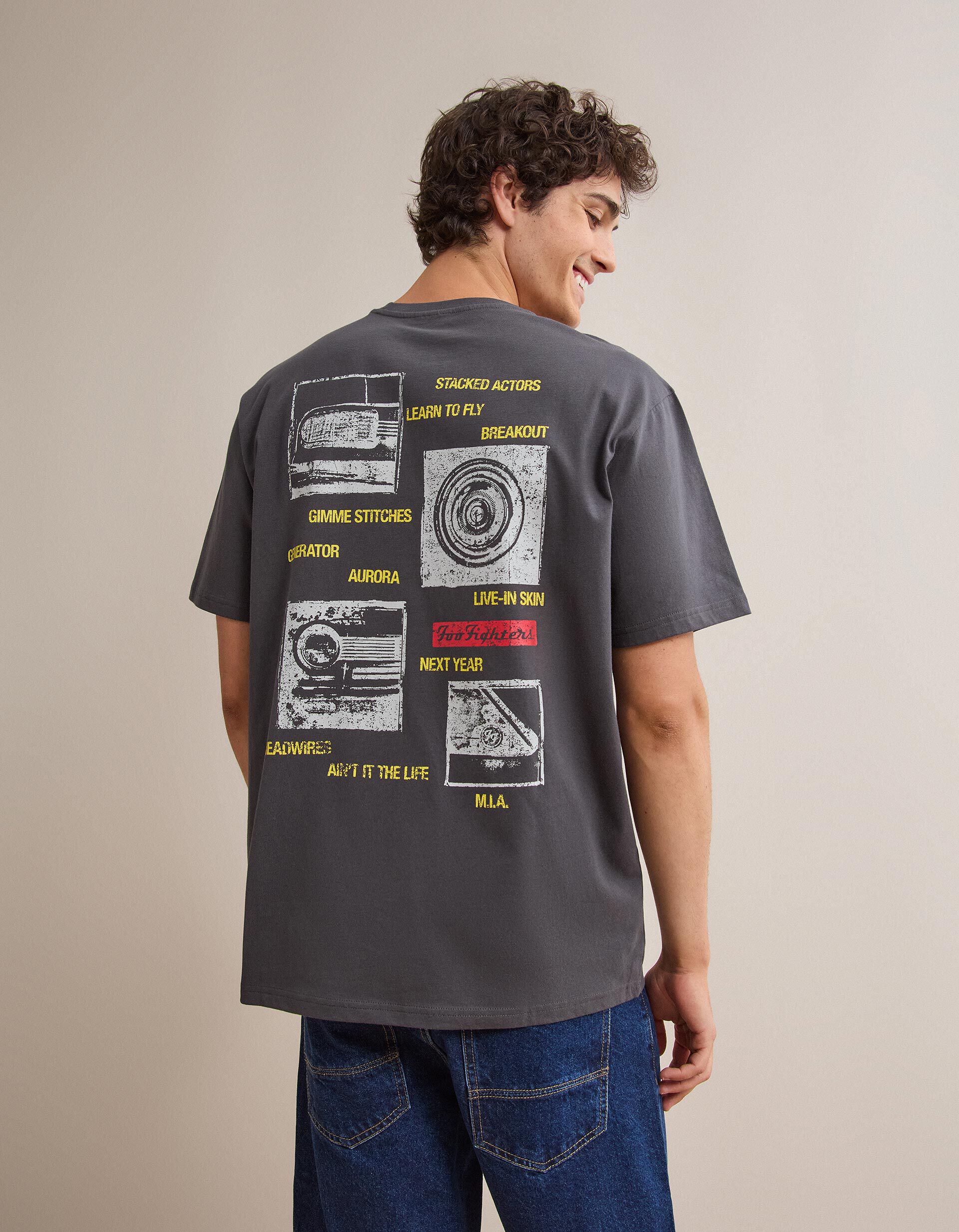 Comprar Online T-shirt Foo Fighters, Homem, Cinzento Escuro