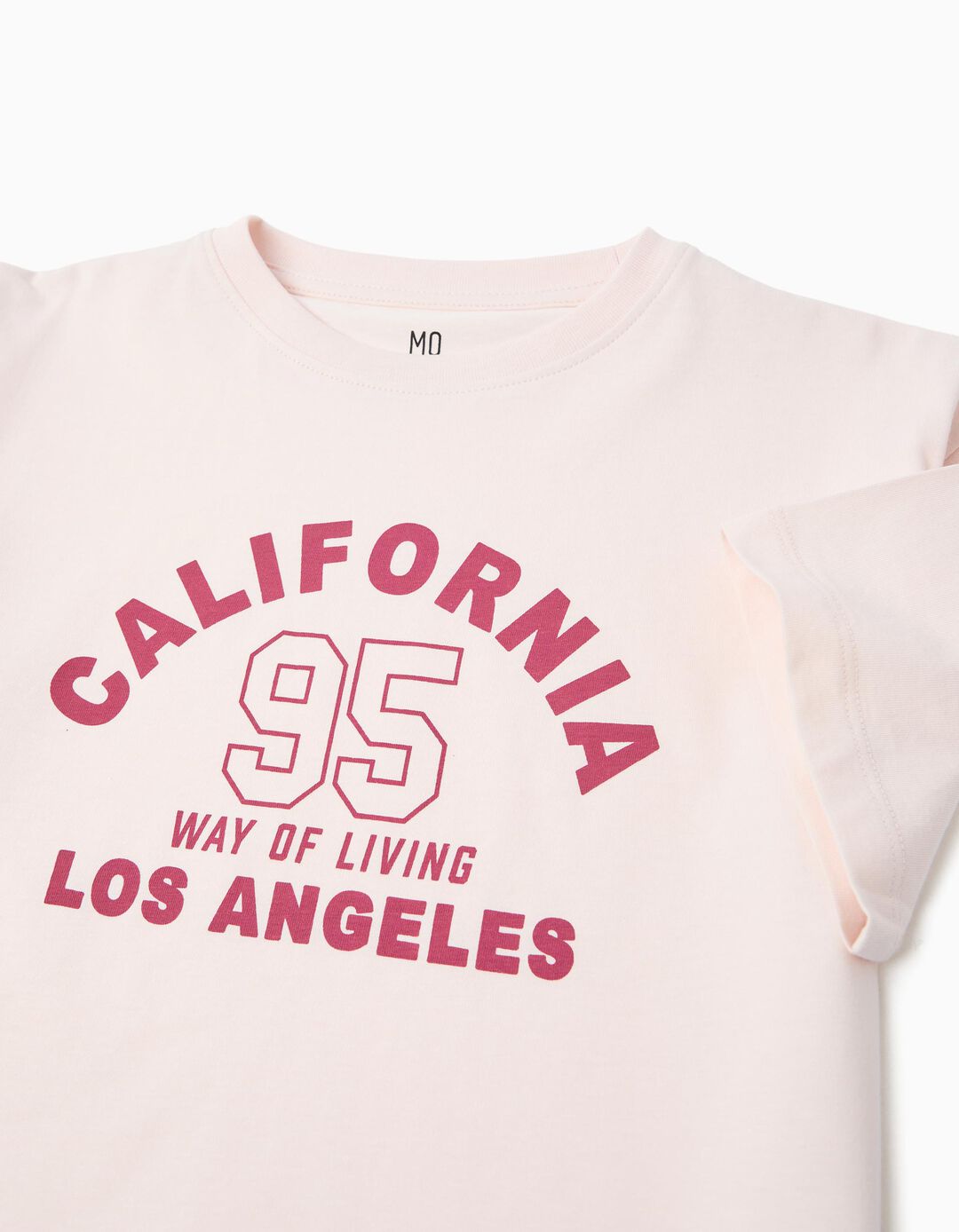 T-shirt Estampada, Menina, Rosa Claro
