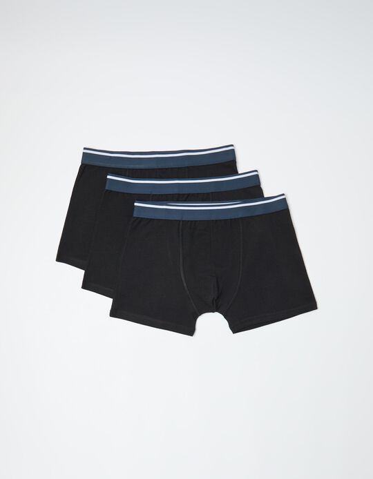 Comprar Online Pack 3 Boxers, Homem, Preto