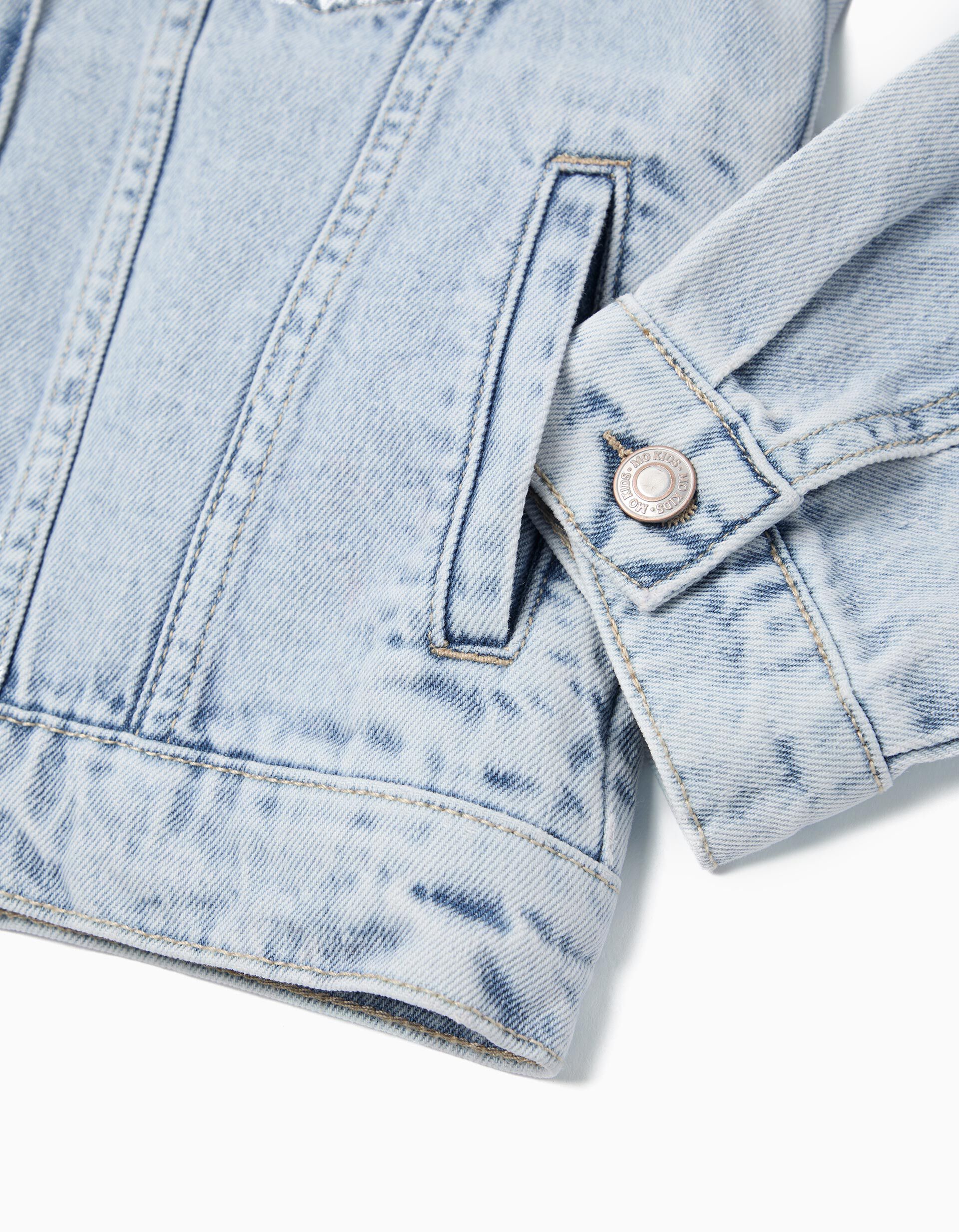 Comprar Online Casaco de Ganga, Menina, Azul Claro