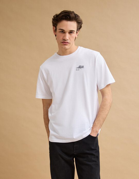 Comprar Online T-shirt Jersey Estampado, Homem, Branco