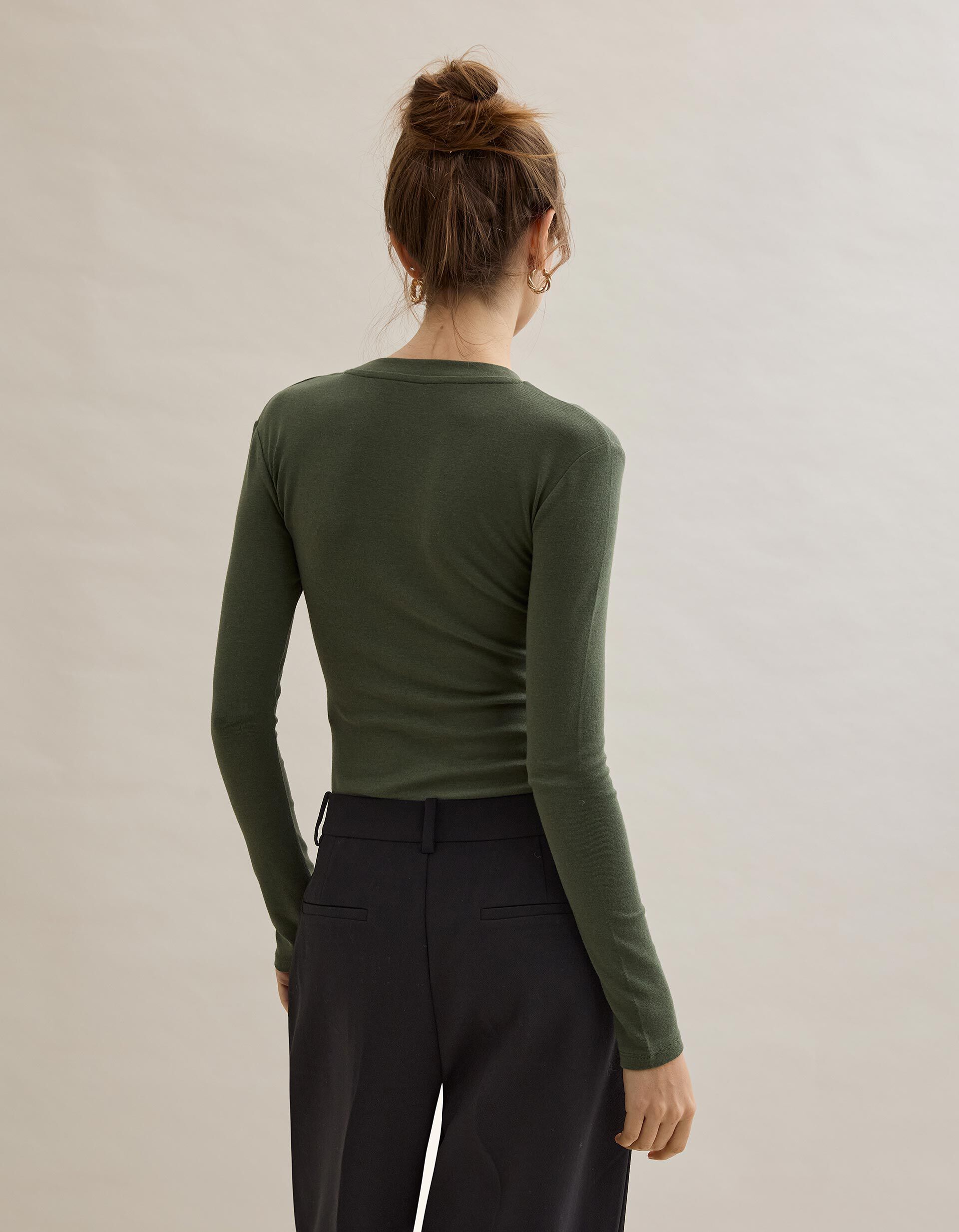 Comprar Online Body de Manga Comprida, Mulher, Verde Escuro