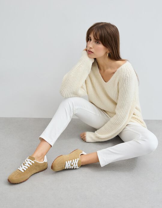 Comprar Online Sapatilhas Retro, Mulher, Bege 