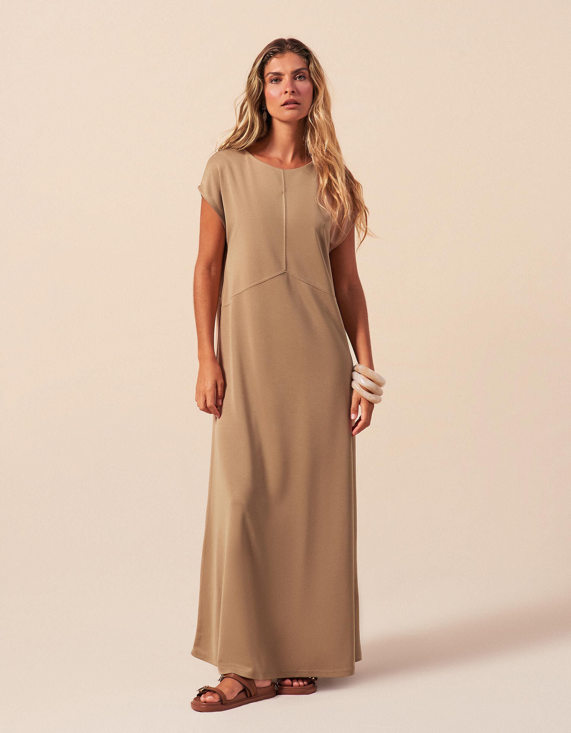 Comprar Online Vestido, Mulher, Bege
