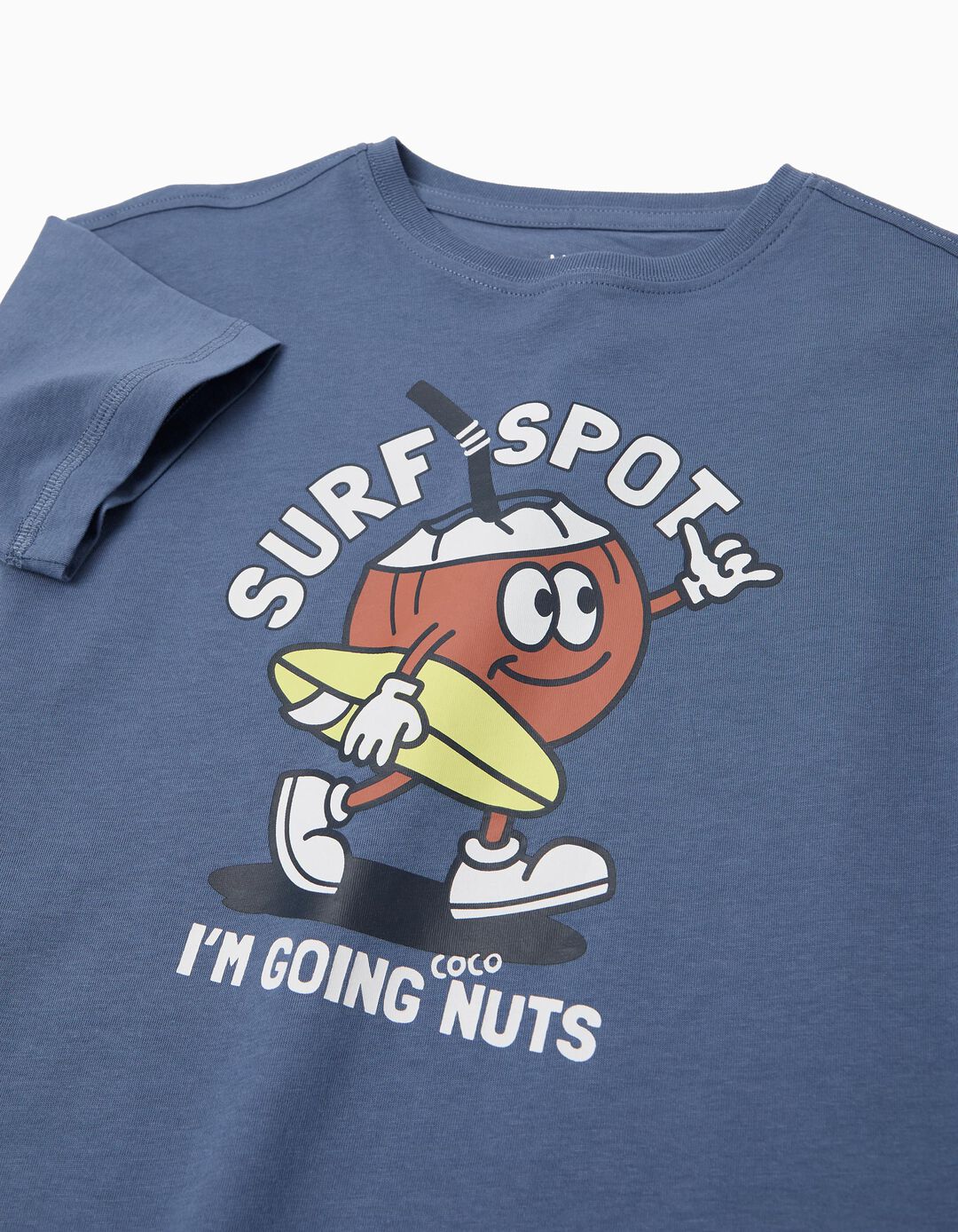 T-shirt Estampada, Menino, Azul