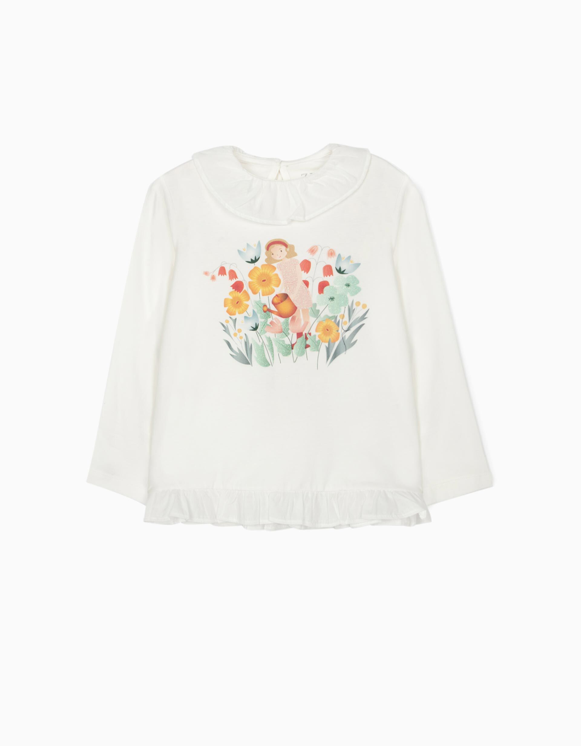 T shirt manga comprida menina clearance