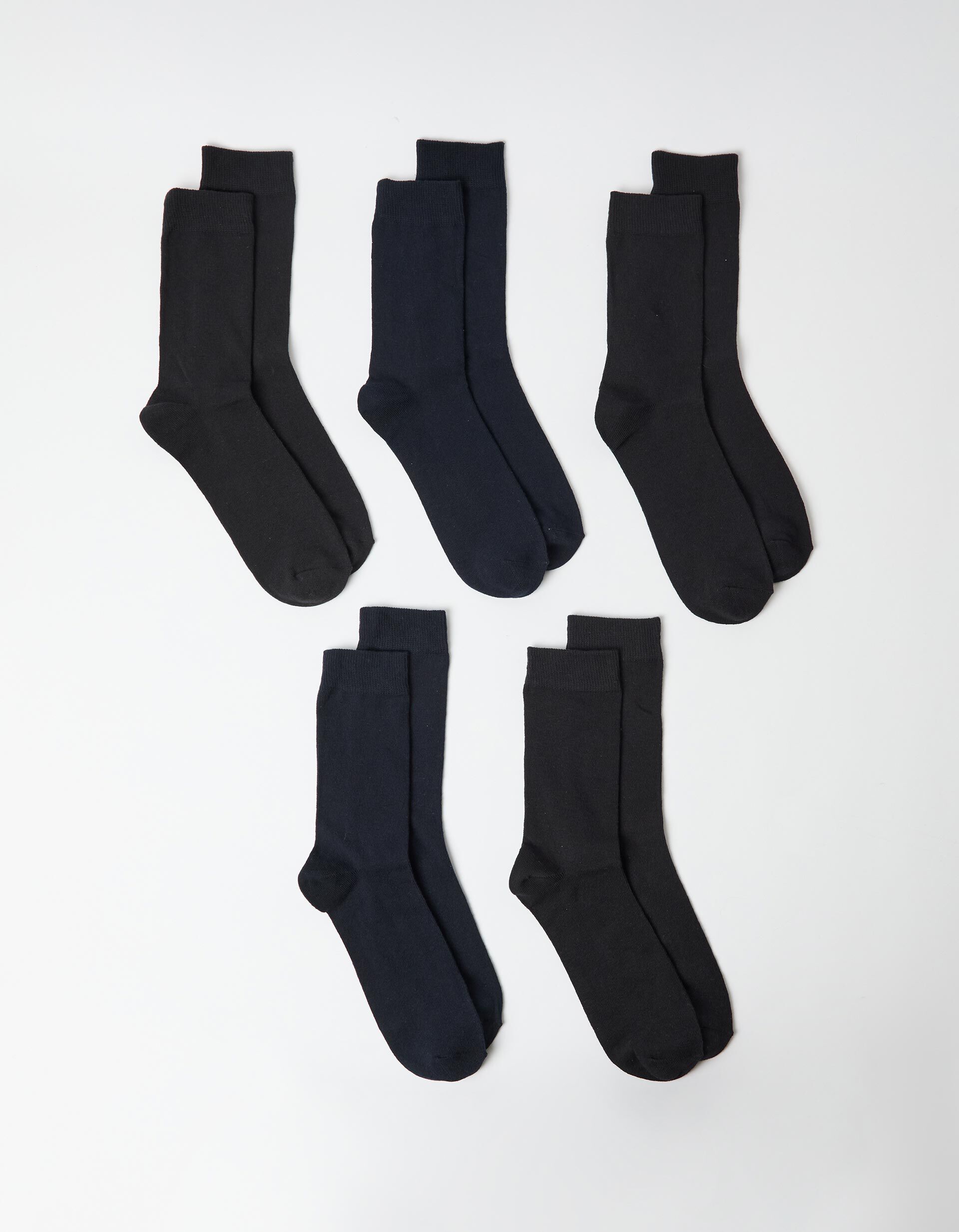 Comprar Online Pack 5 Pares de Meias Lisas, Homem, Azul Escuro