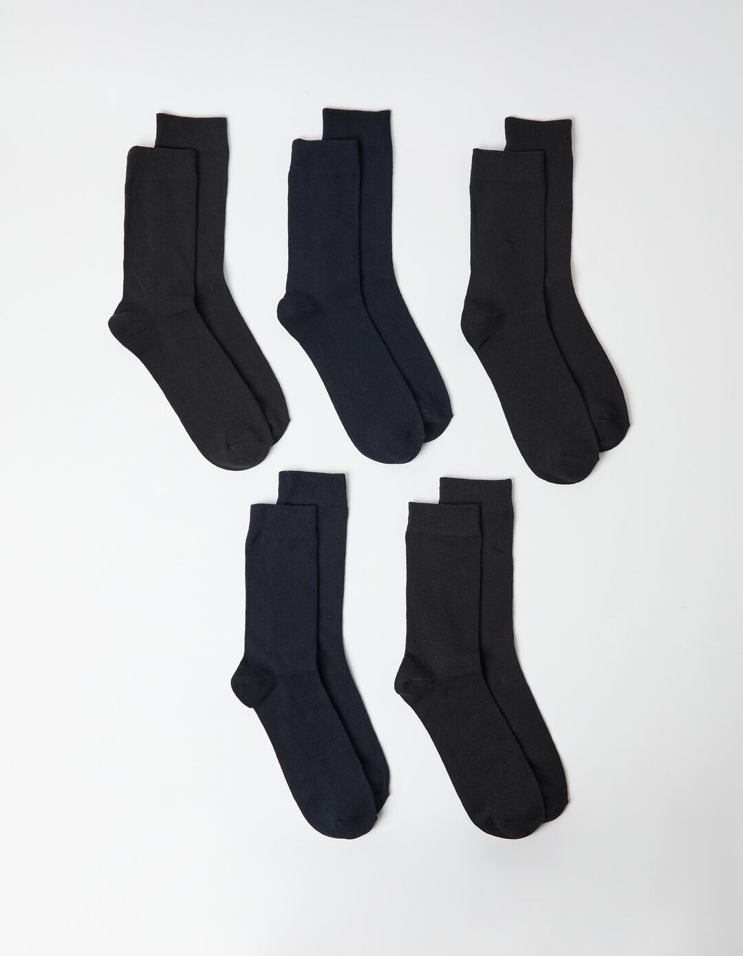 Pack 5 Pares de Meias Lisas, Homem, Azul Escuro