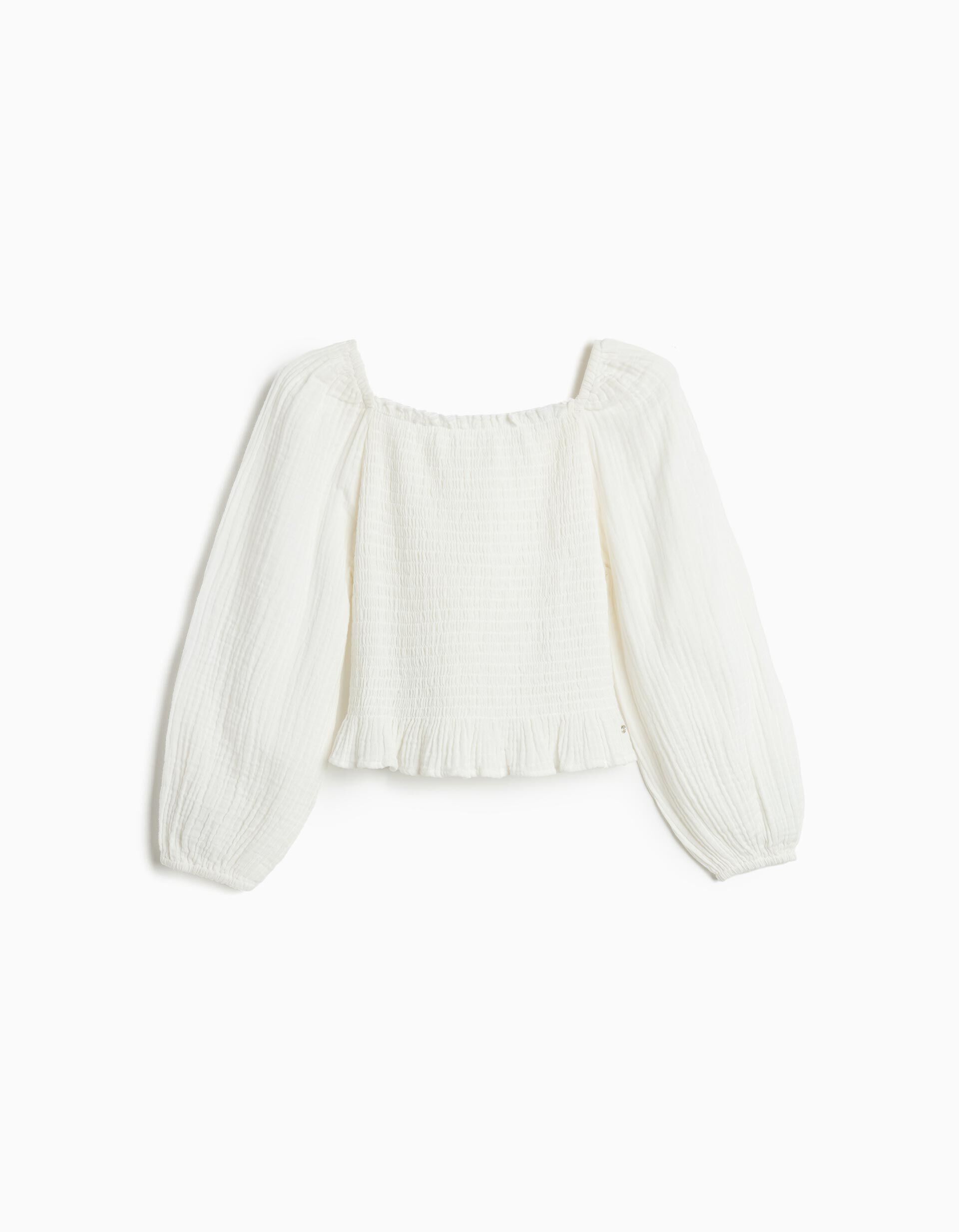 Comprar Online Blusa de Manga Comprida, Menina, Branco