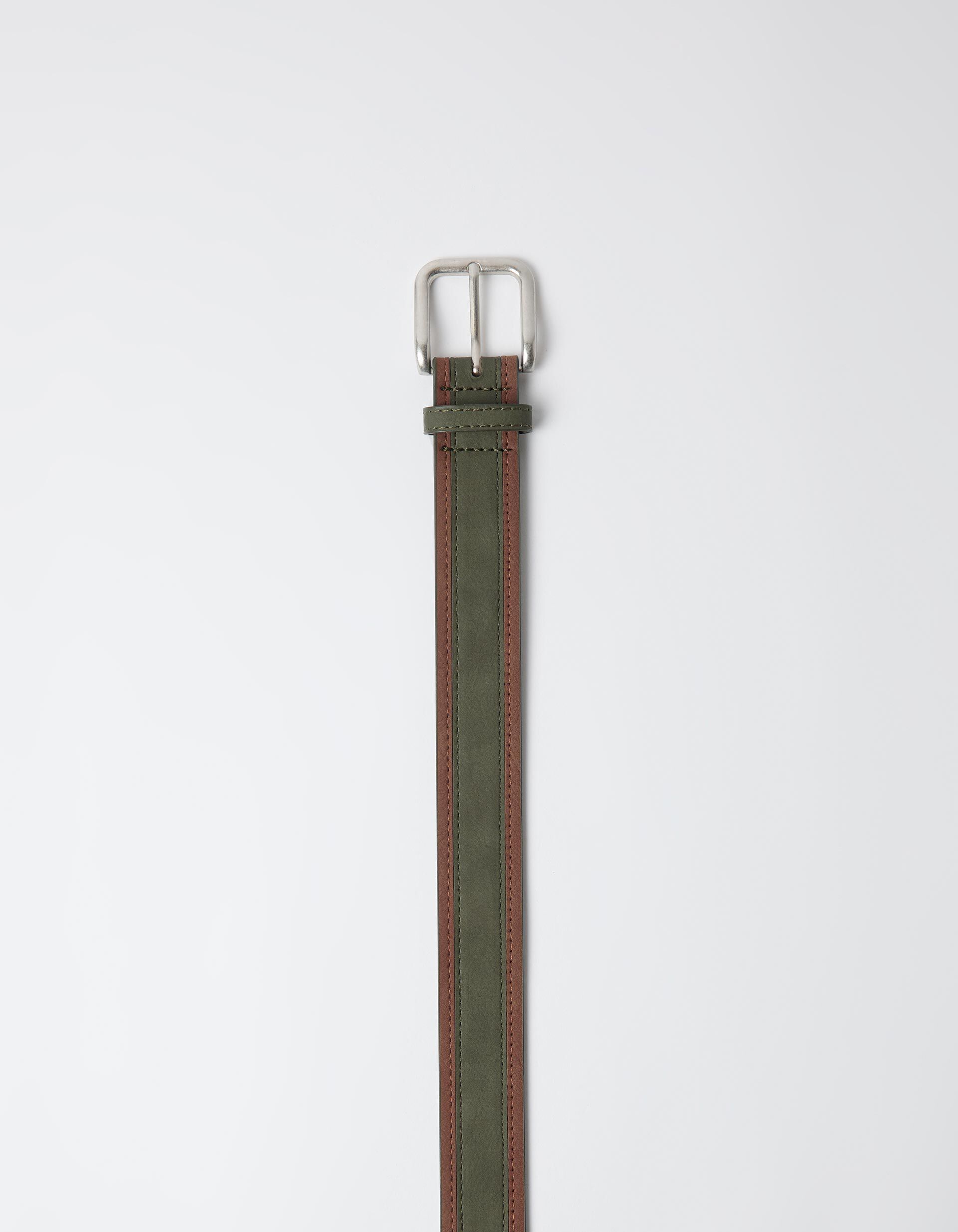 Comprar Online Cinto Com Pesponto, Homem, Verde