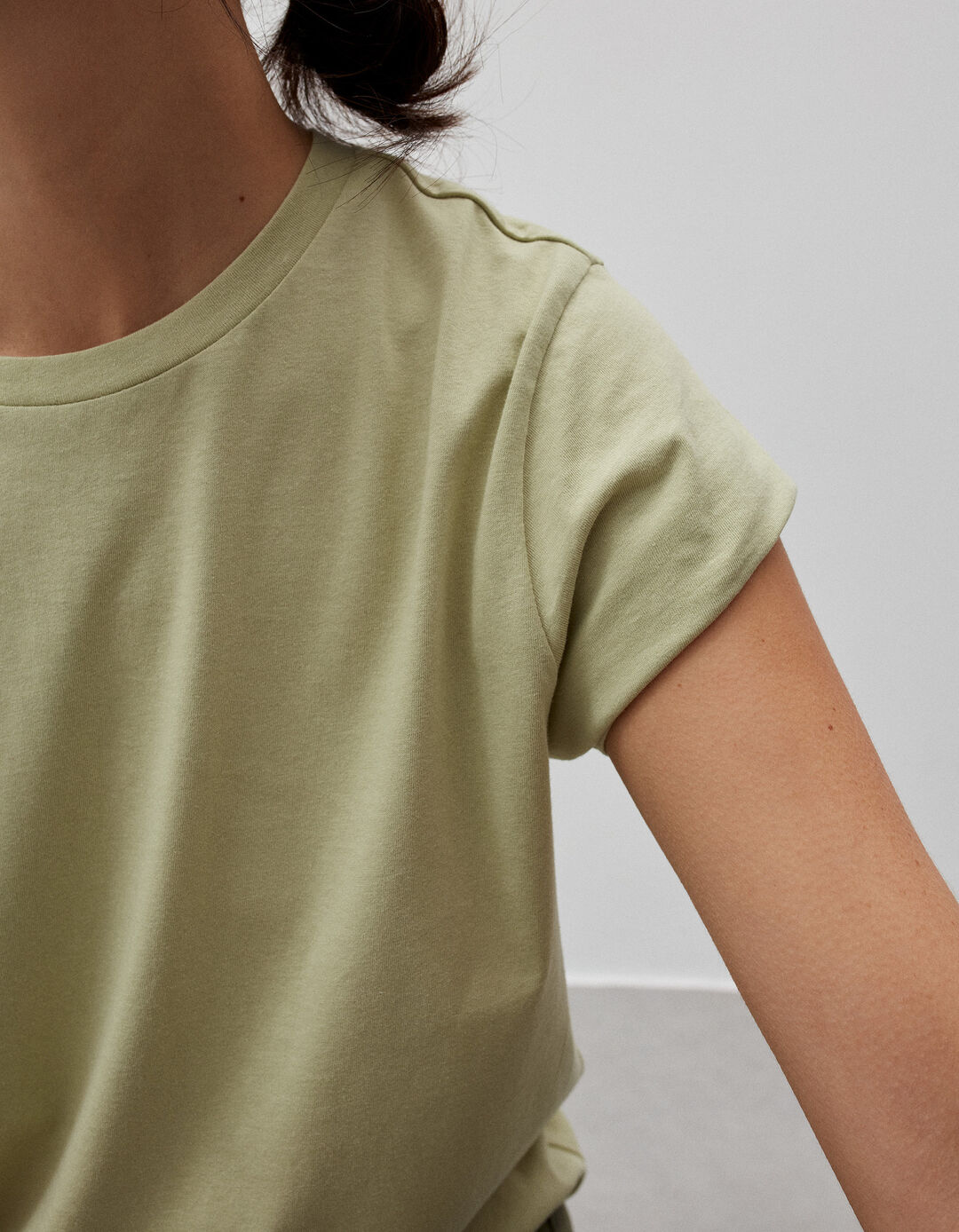 Round Neck T-shirt, Woman, Light Green