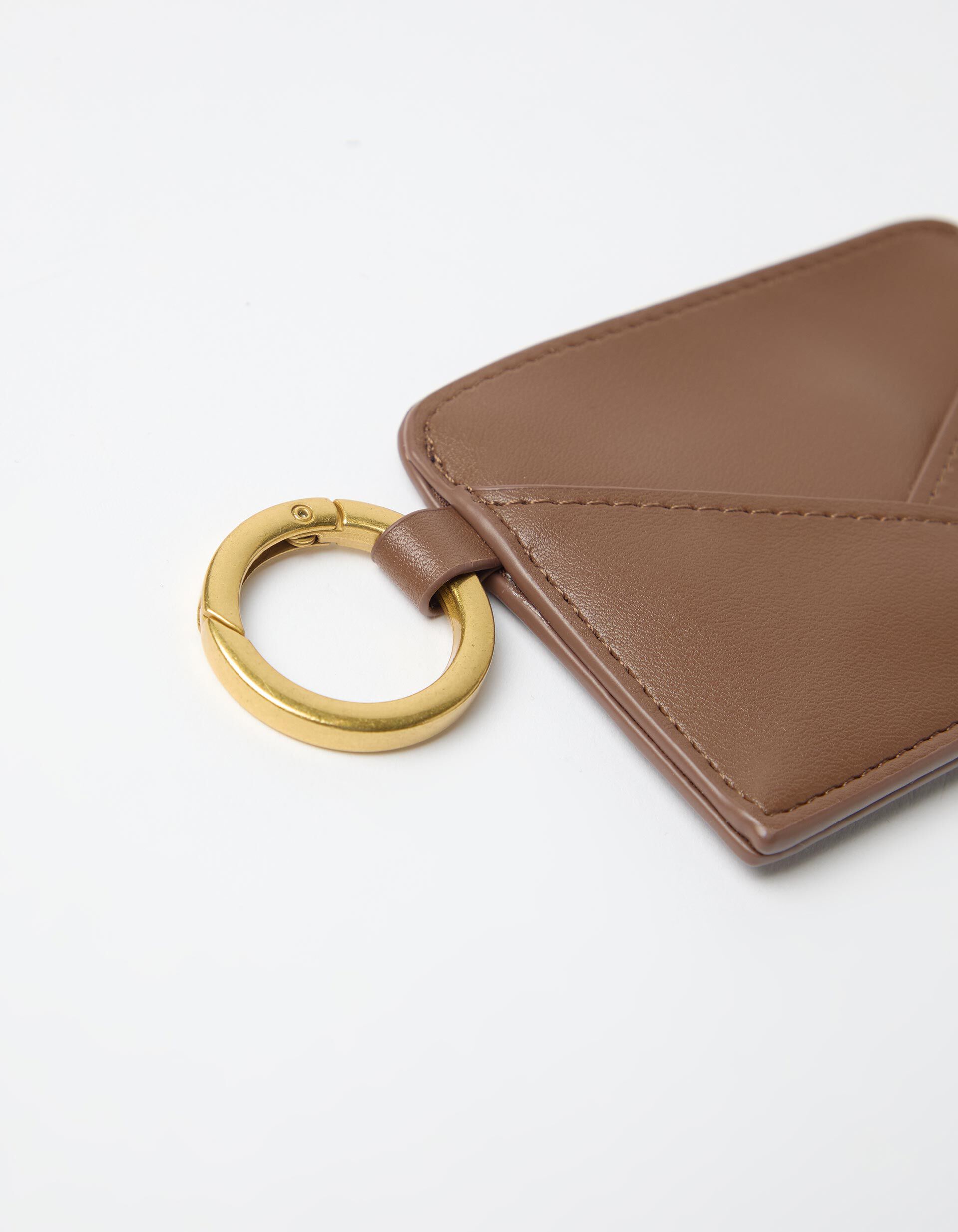 Comprar Online Porta-Cart&otilde;es Com Argola, Mulher, Bege Escuro