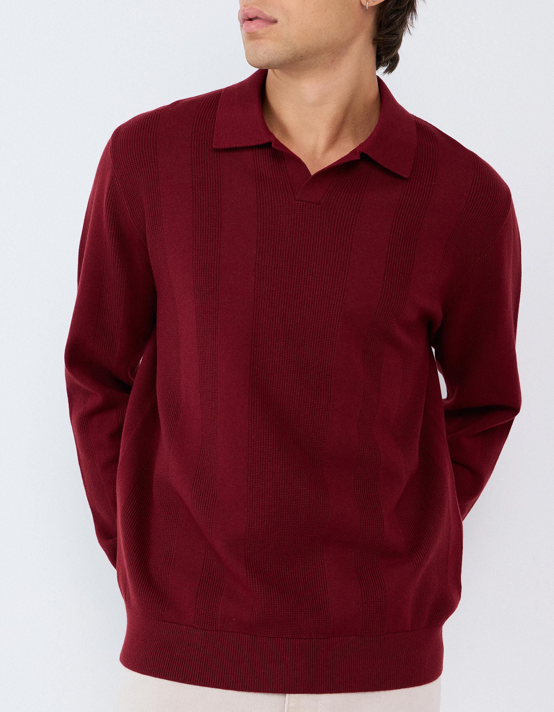 Comprar Online Camisola De Malha, Homem, Vermelho Escuro