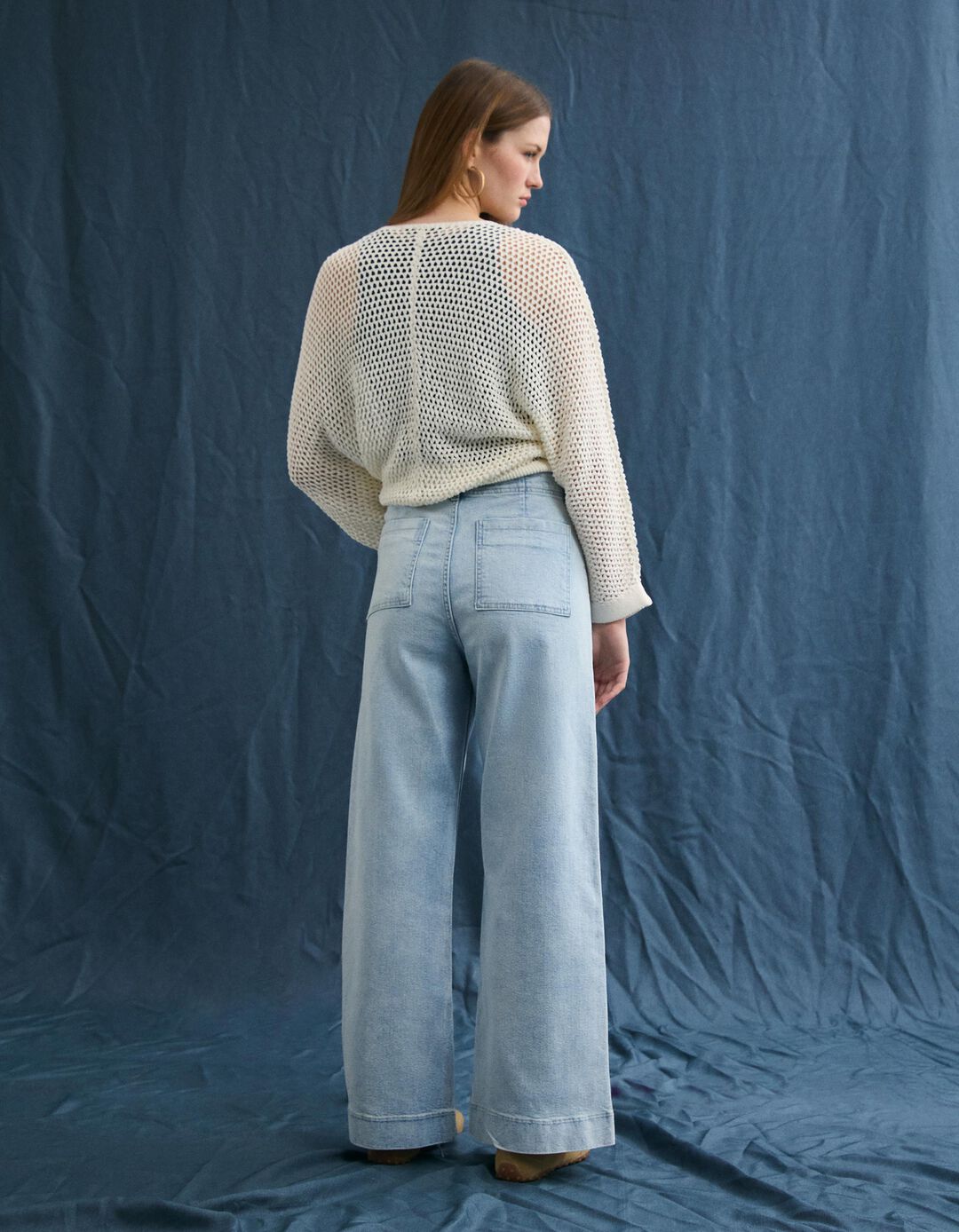 Cal&ccedil;as de Ganga, Mulher, Azul Claro