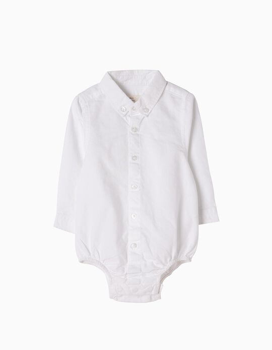 Oxford Shirt-Bodysuit, White
