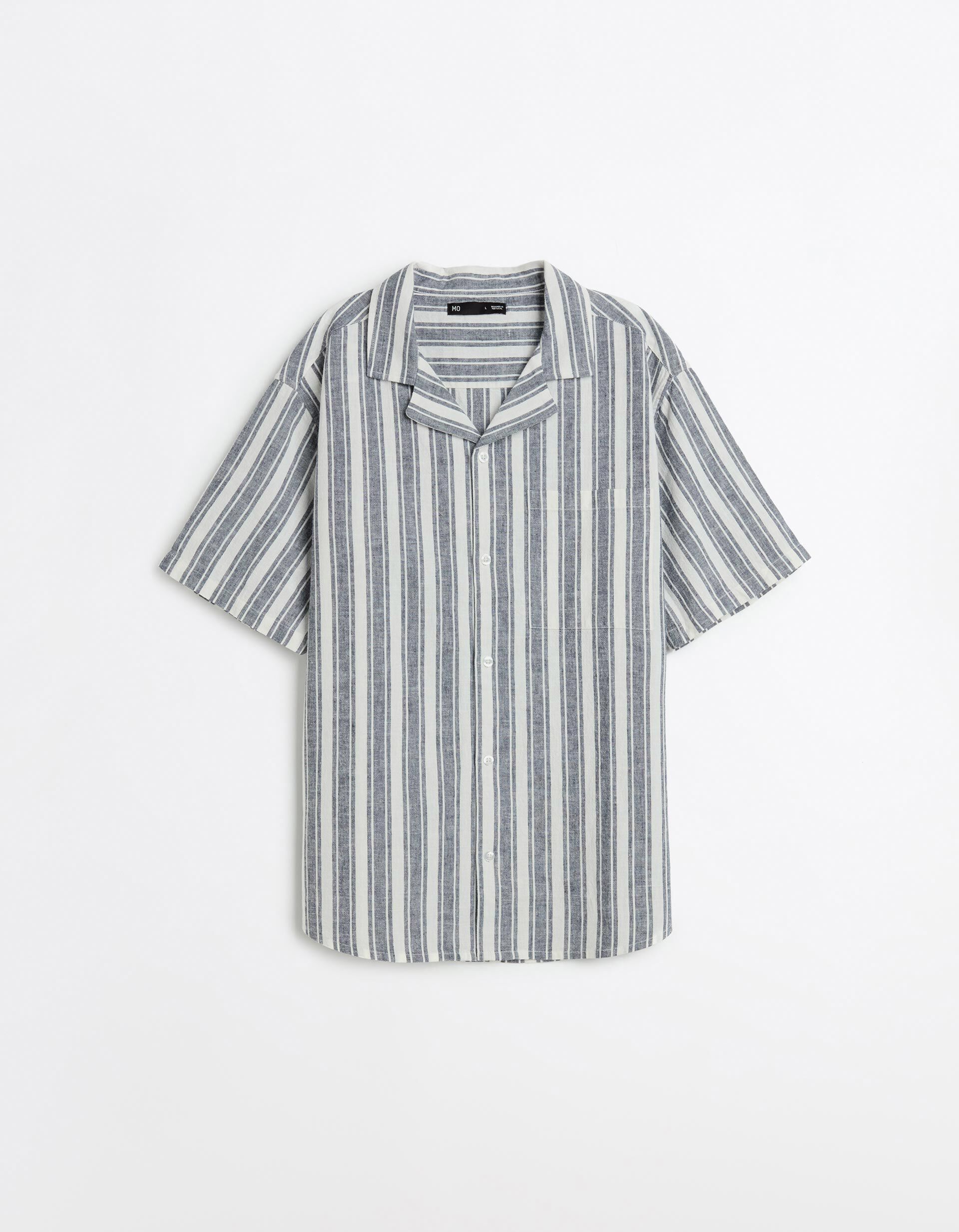 Comprar Online Camisa Resort com Linho, Homem, Azul Escuro