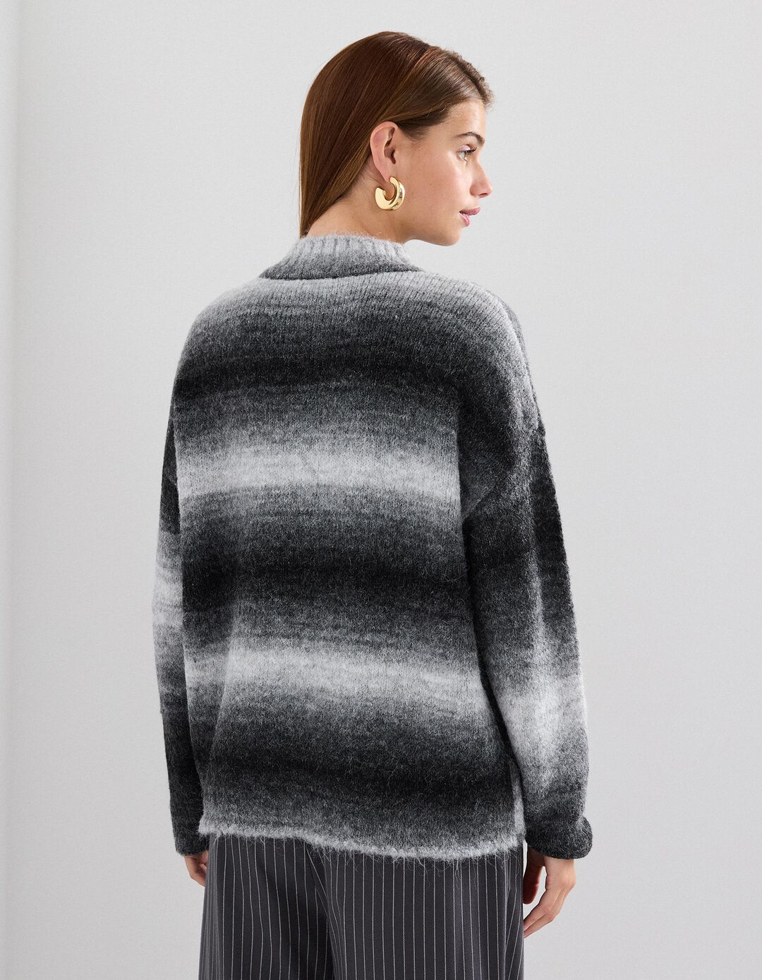 Camisola de Malha, Mulher, Cinzento 