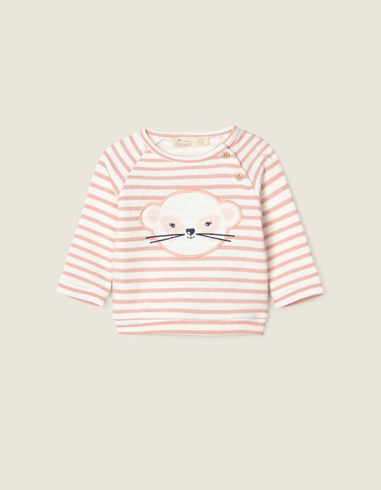 Sweatshirt for Newborn Baby Girls 'Meerkitty', Pink