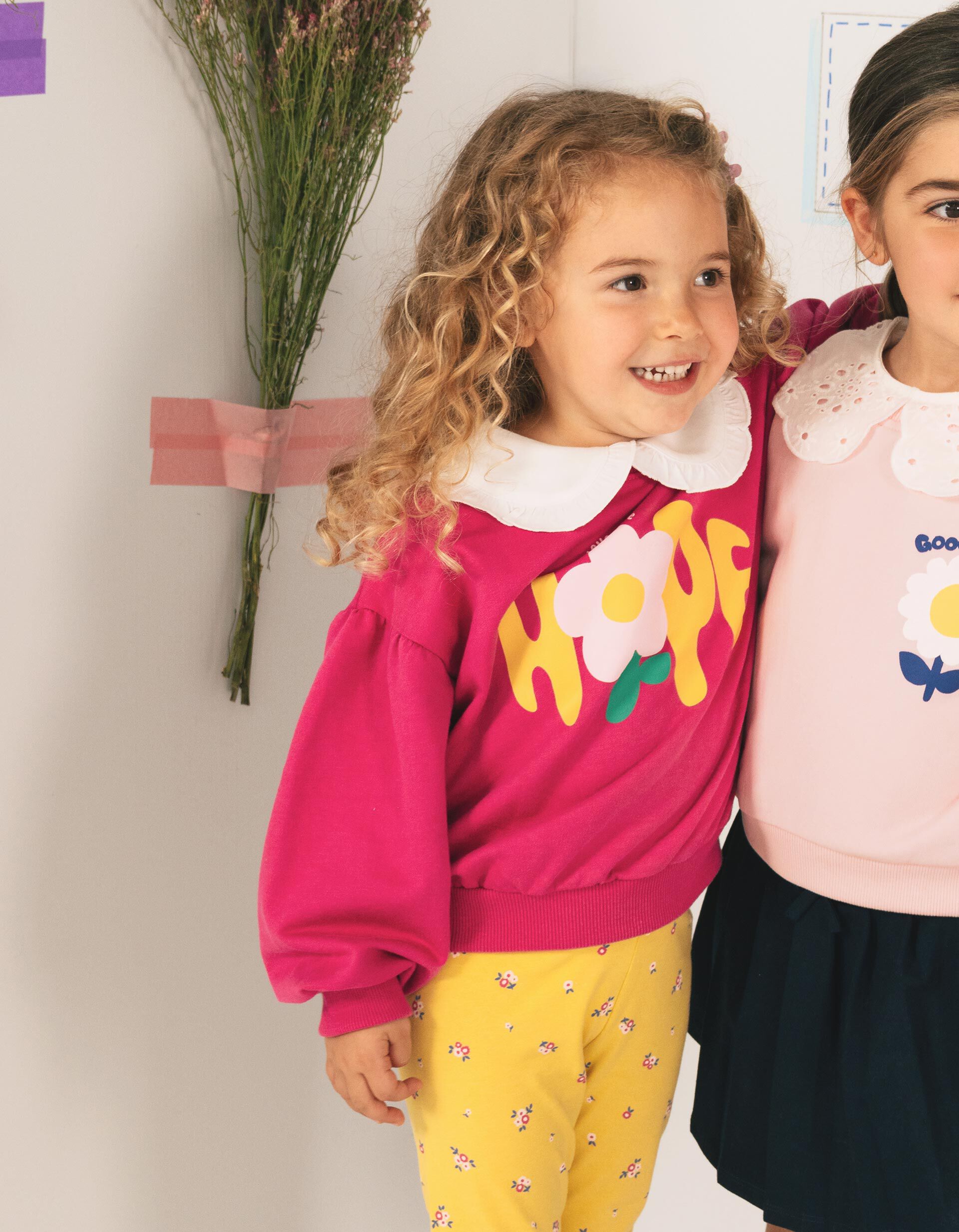 Comprar Online Sweatshirt De Felpa Estampada, Menina, Rosa Escuro