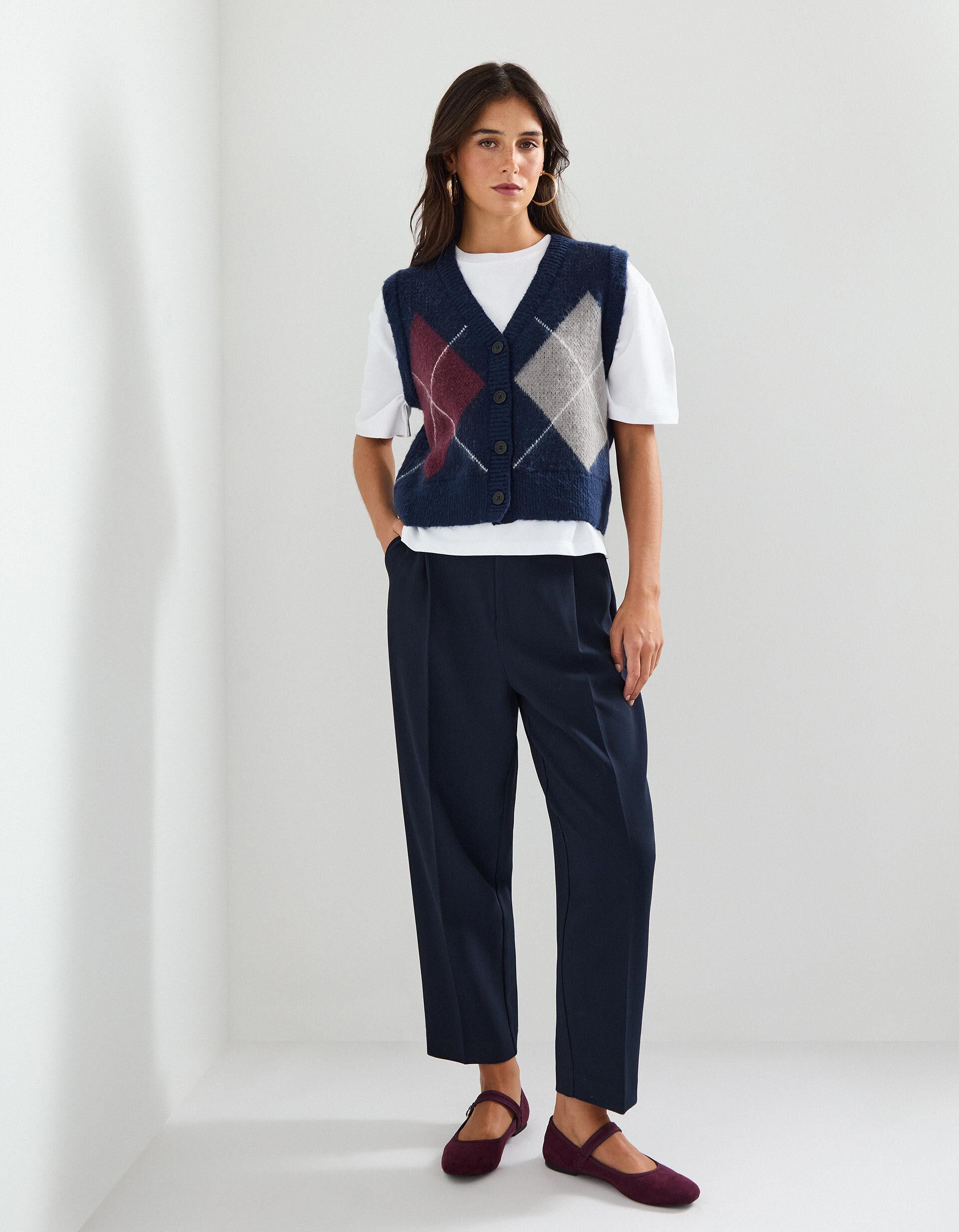 Comprar Online Colete de Malha, Mulher, Azul Escuro