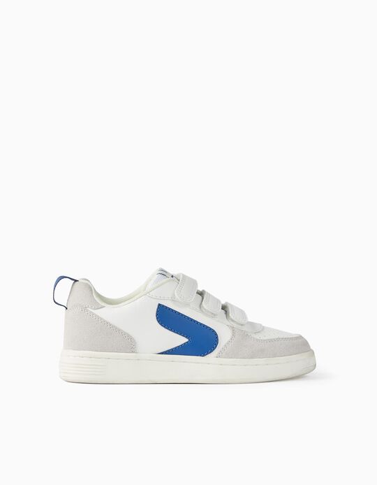 Trainers for Boys, White/Blue