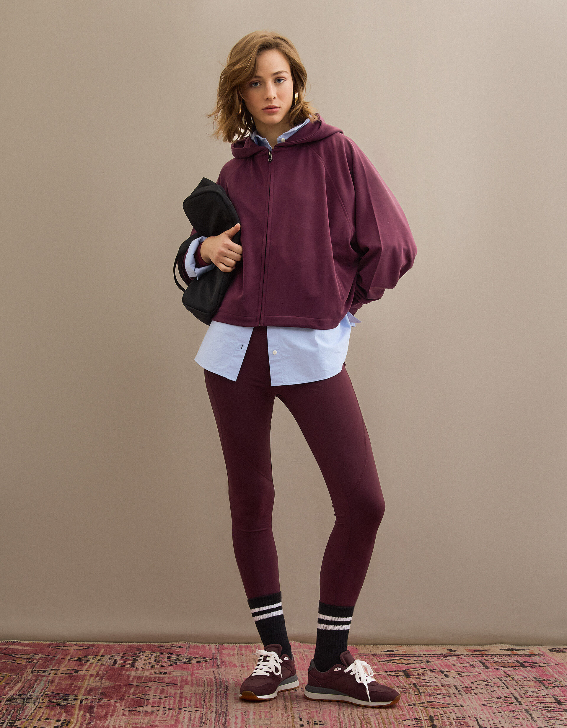 Comprar Online Casaco com Capuz, Mulher, Vermelho Escuro