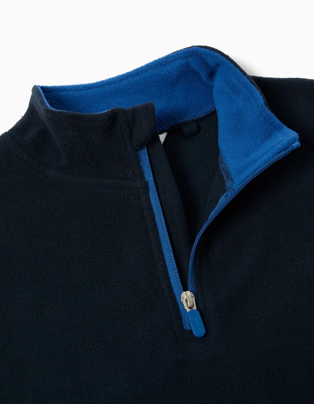 Camisola Polar com Fecho, Menino, Azul Escuro