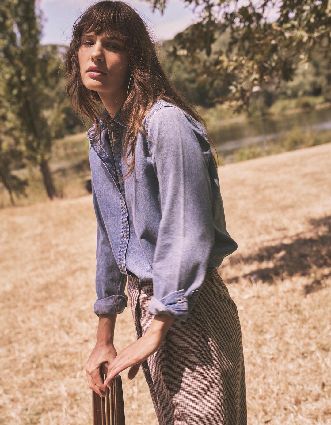 Camisa De Ganga, Mulher, Azul Claro