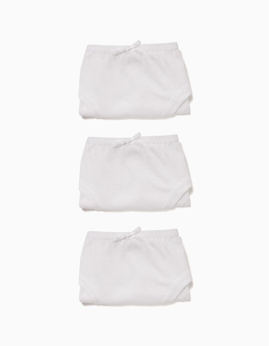 Pack of 3 White Shorties with Little Bow