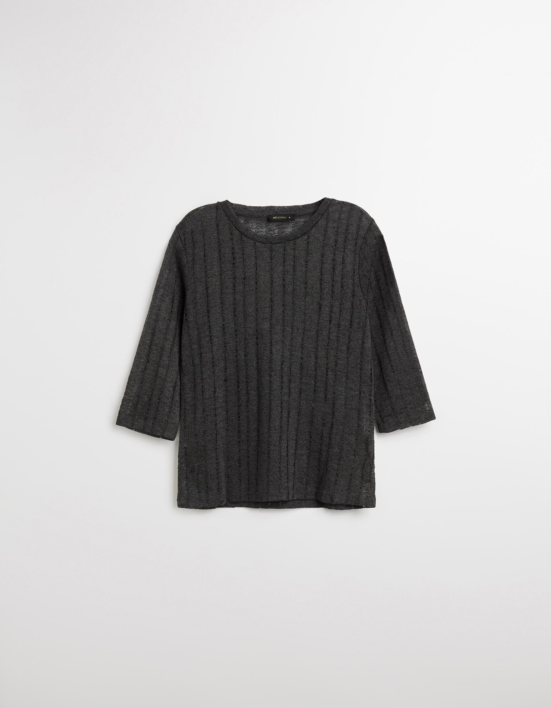 Comprar Online T-shirt em Malha, Mulher, Cinzento Escuro