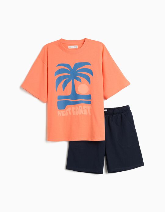 Comprar Online Conjunto T-shirt e Cal&ccedil;&otilde;es, Menino, Azul Escuro