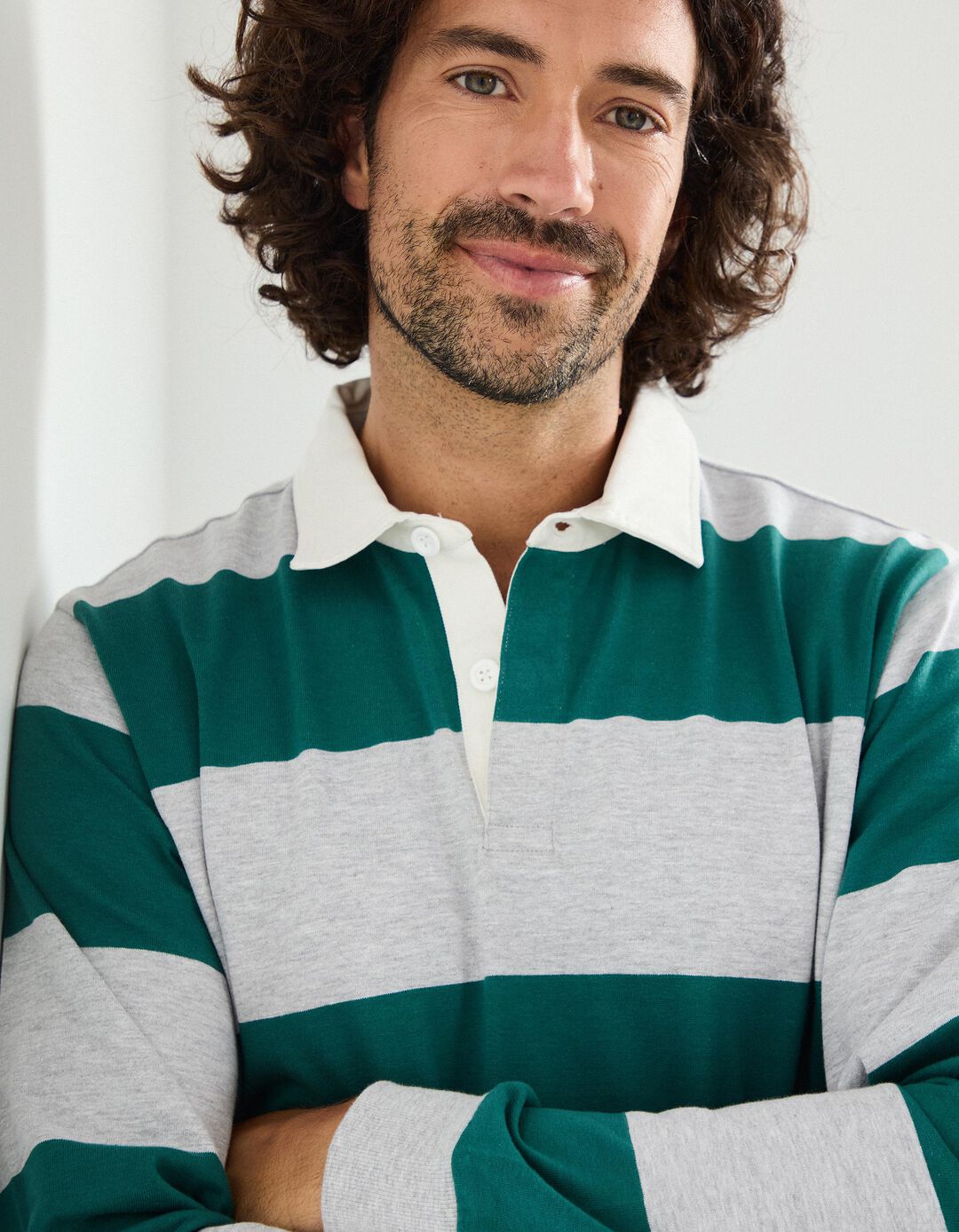 Polo Jersey, Homem, Verde Escuro