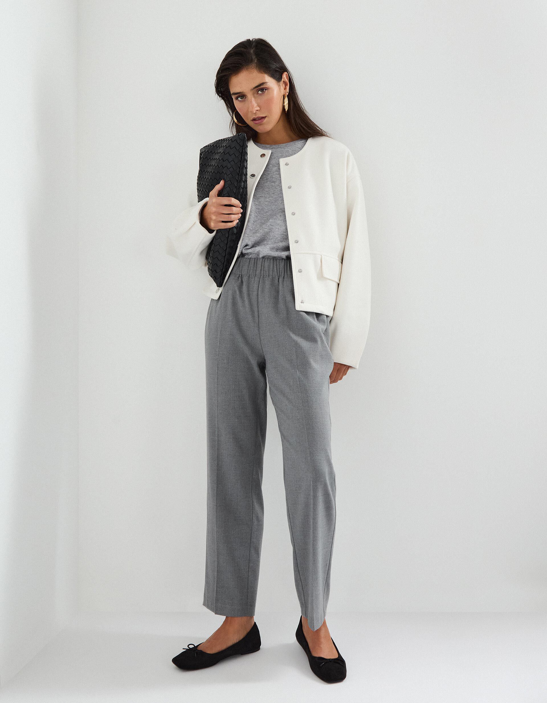 Comprar Online Cal&ccedil;as, Mulher, Cinzento Claro