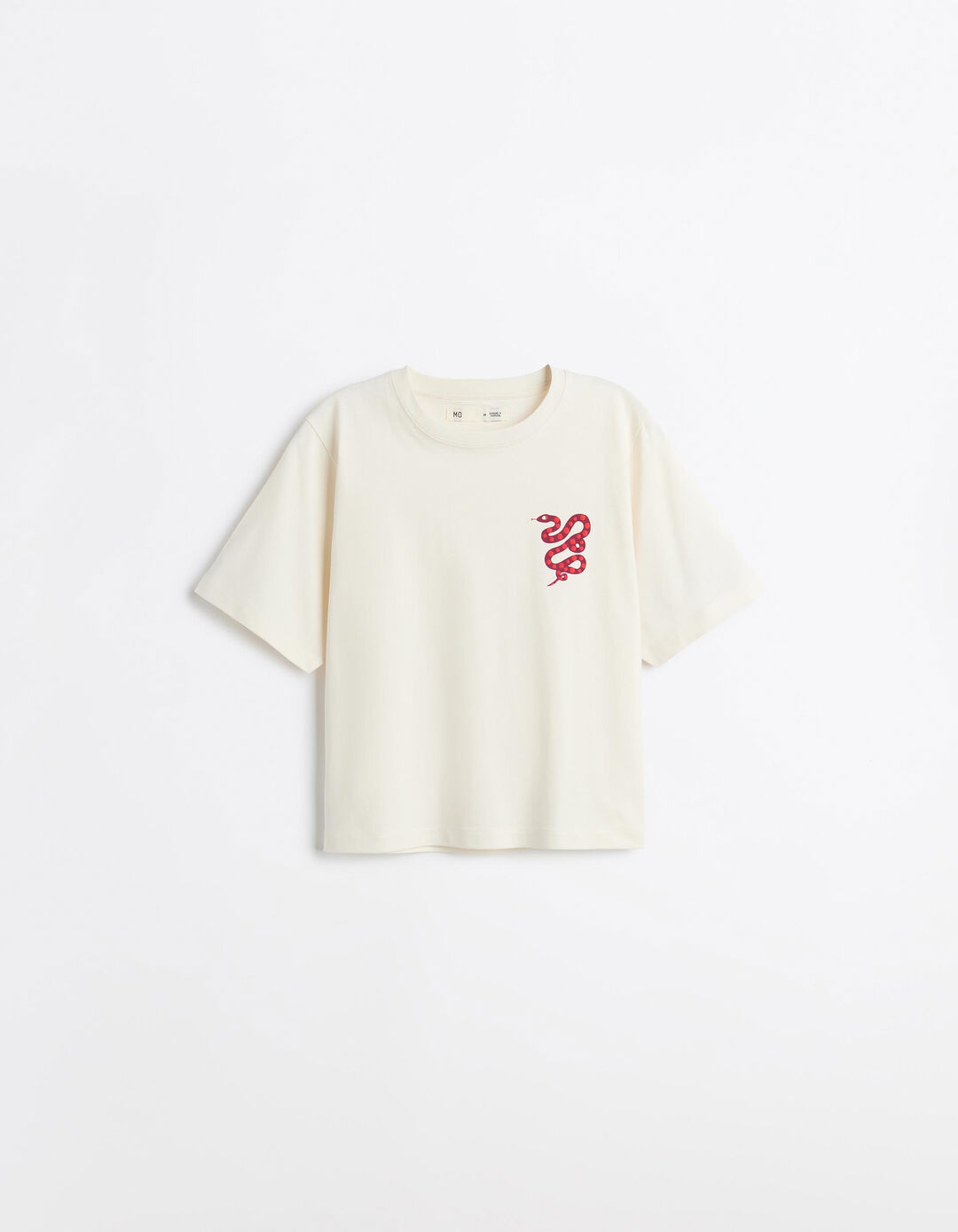T-shirt Estampada, Mulher, Bege Claro