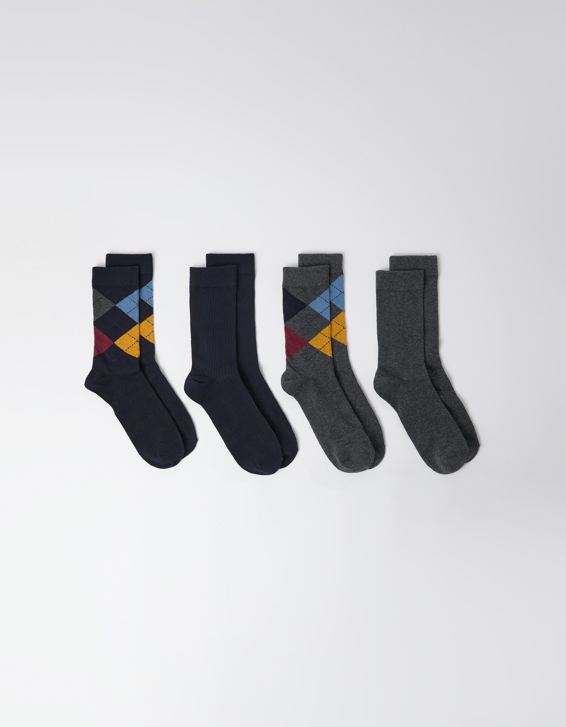 Comprar Online Pack 4 Pares De Meias, Homem, Azul Escuro