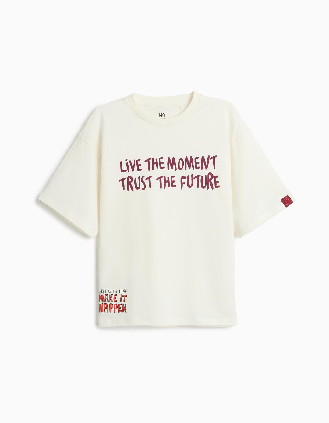 T-shirt Estampada 'Loose Fit', Menino, Branco