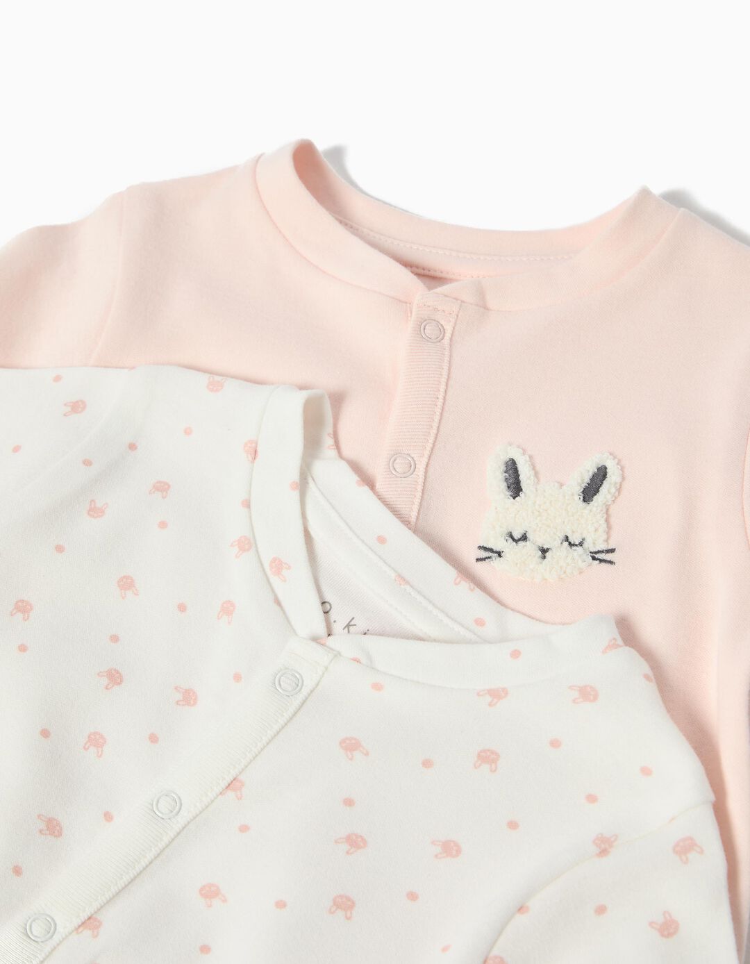 Pack 2 Babygrows, Menina, Rosa Claro