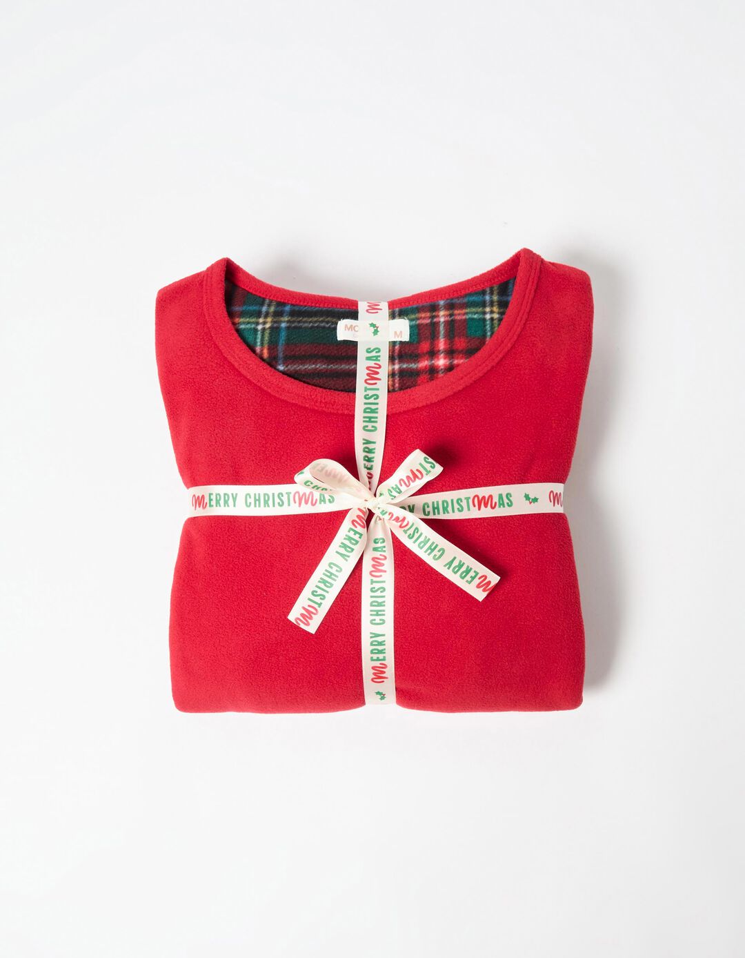 Pijama Polar Natal, Mulher, Vermelho Escuro