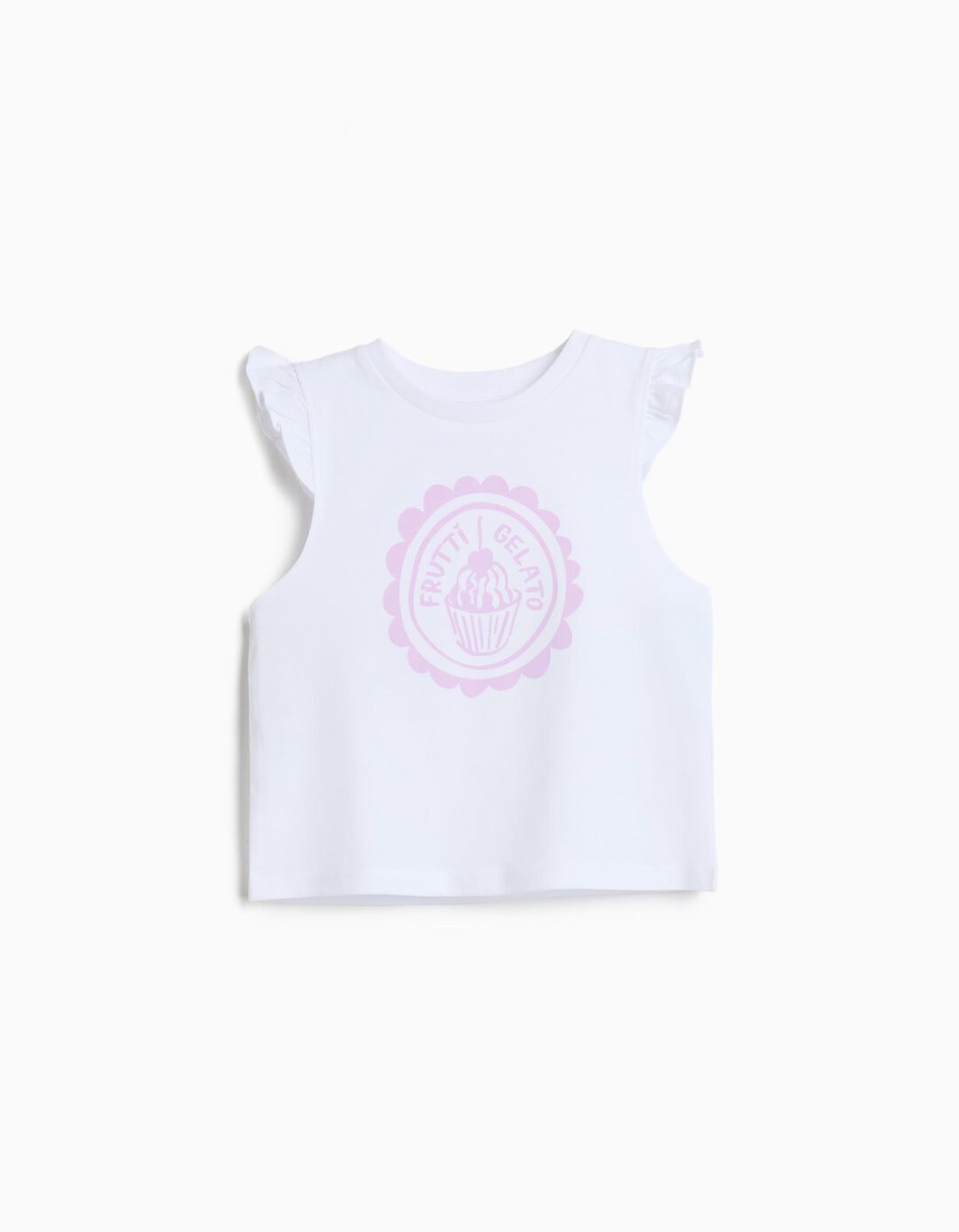 T-shirt Estampada, Menina, Branco