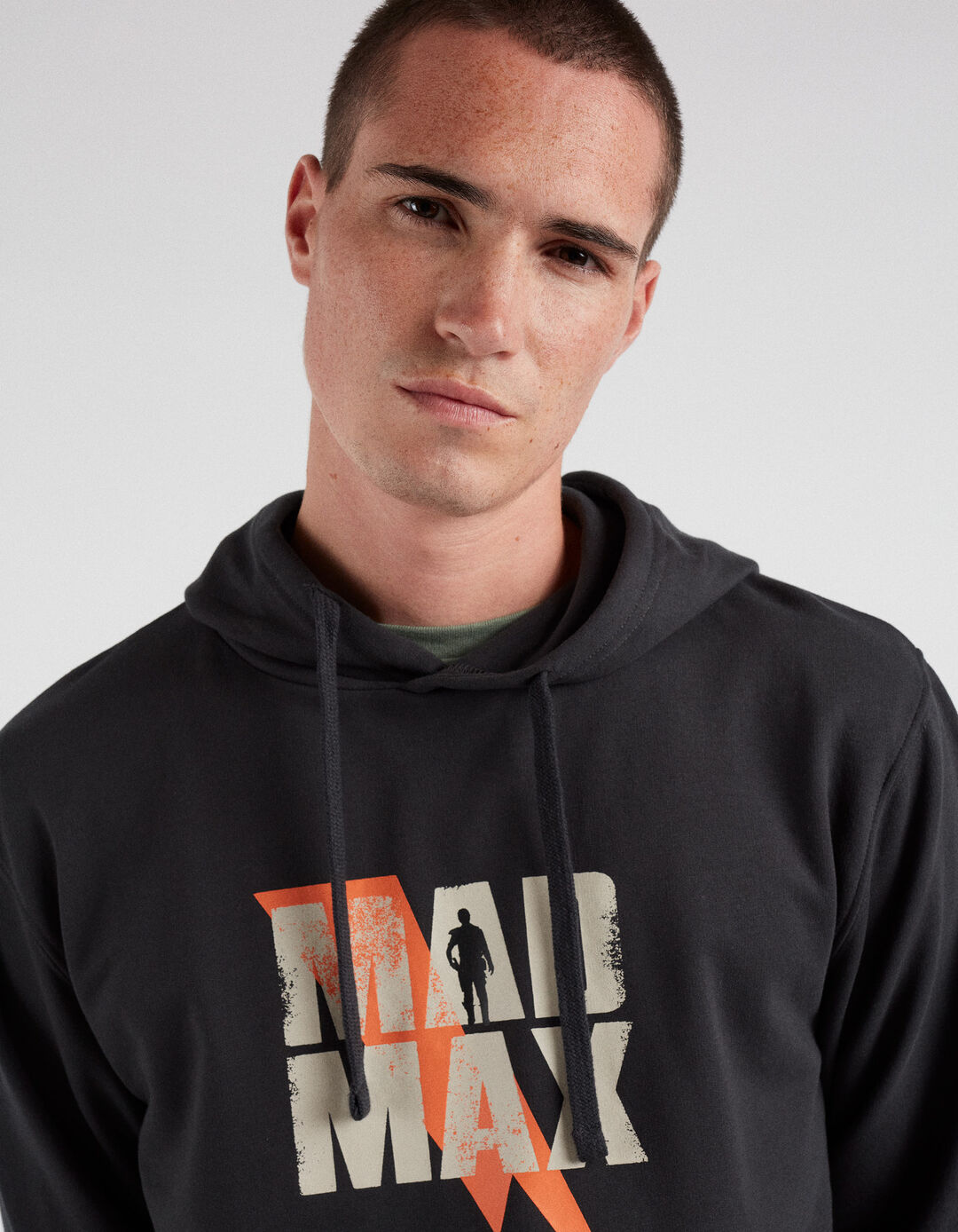 'Mad Max' Hooded Sweatshirt, Men, Dark Gray