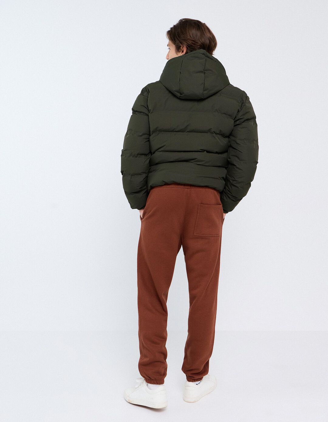 Cal&ccedil;as Jogger De Felpa, Homem, Castanho