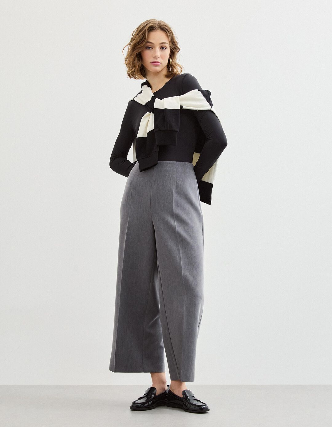 Cal&ccedil;as Culotte, Mulher, Cinzento