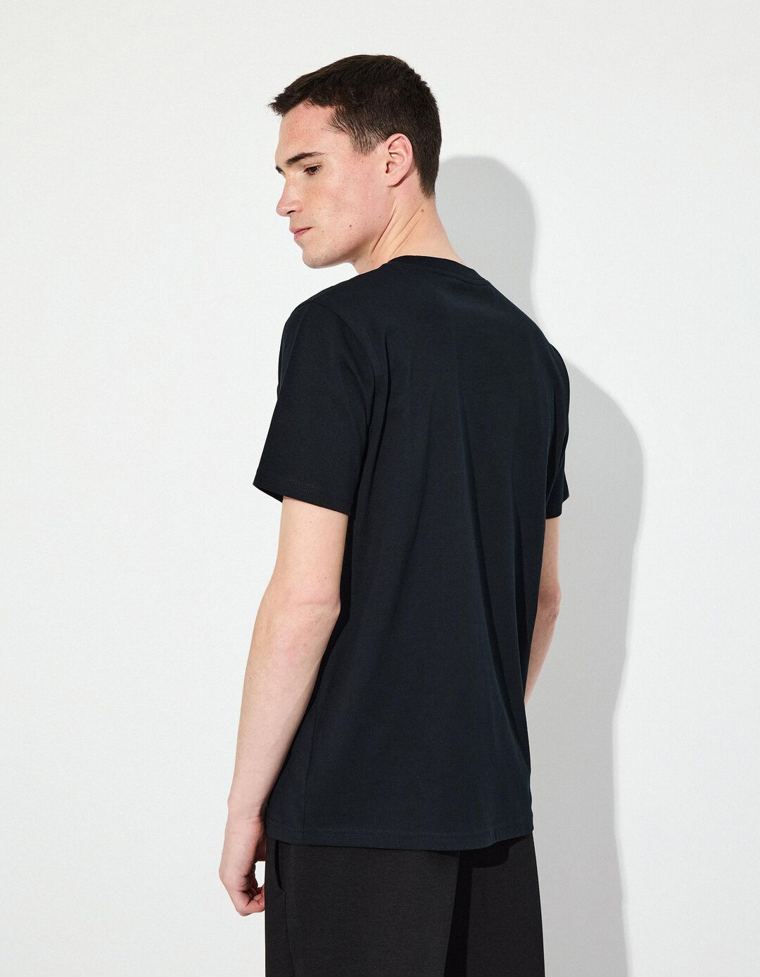 T-shirt Estampado, Homem, Preto