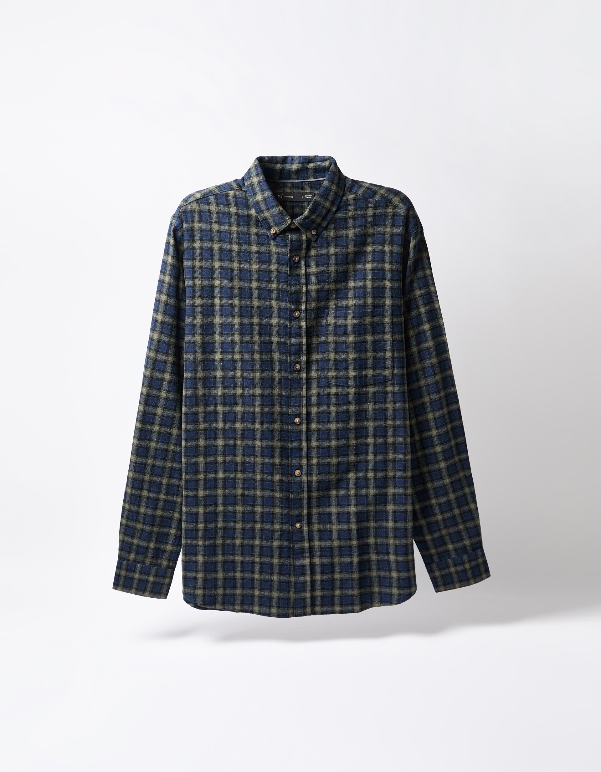 Comprar Online Camisa Flanela de Xadrez, Homem, Azul