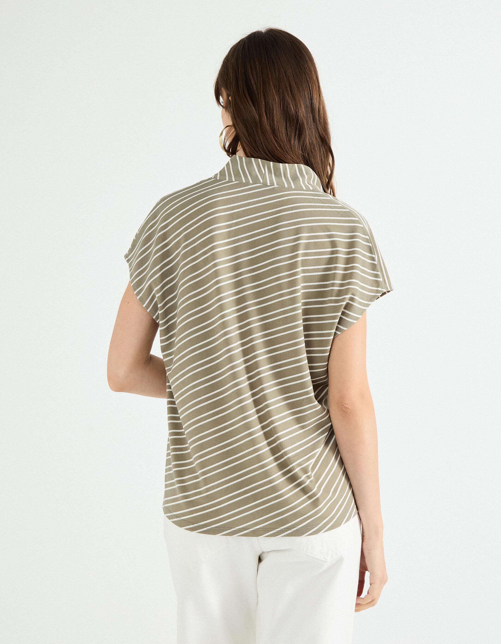 Comprar Online Blusa com Riscas, Mulher, Verde Escuro