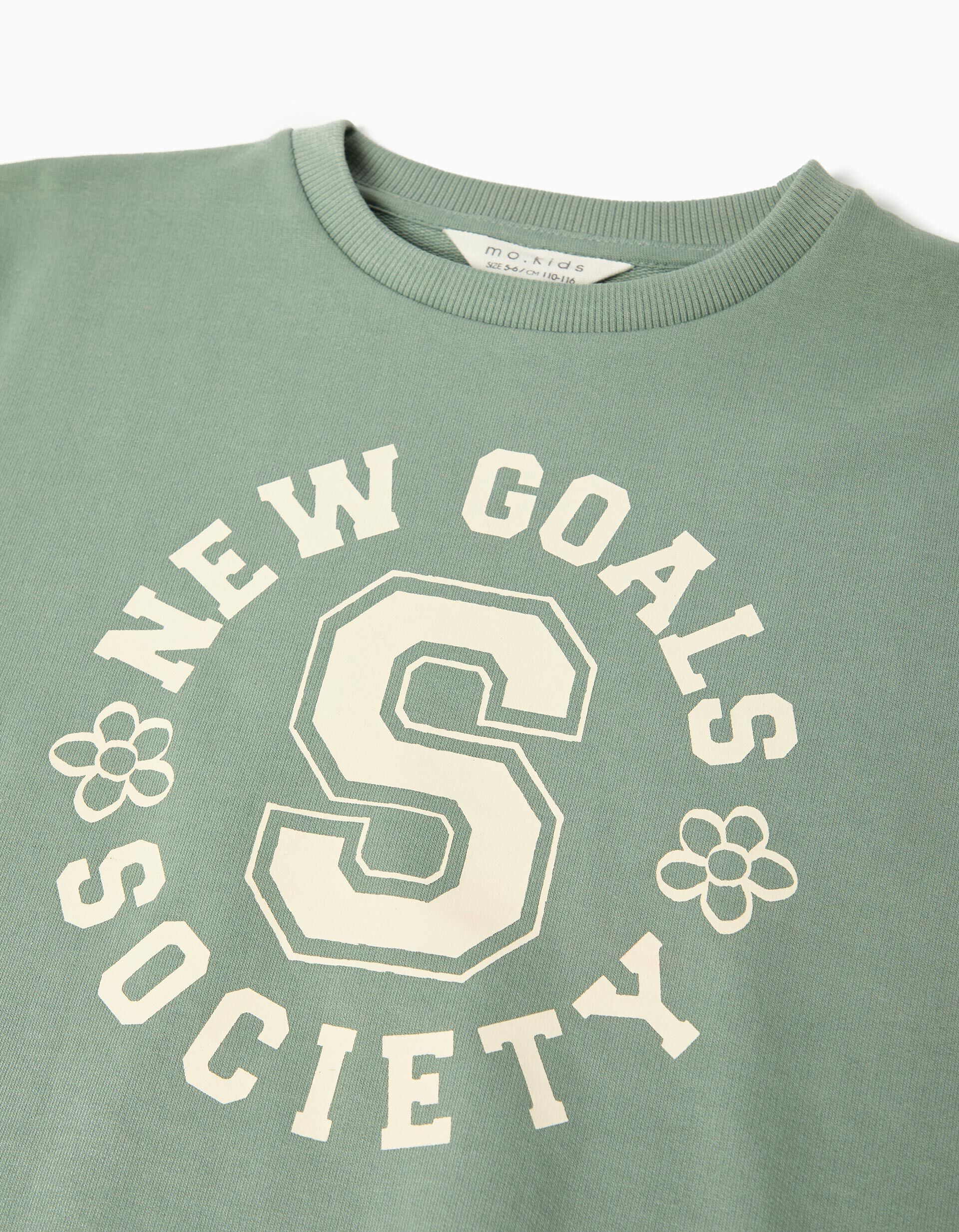 Comprar Online Conjunto Sweatshirt e Leggings, Menina, Verde