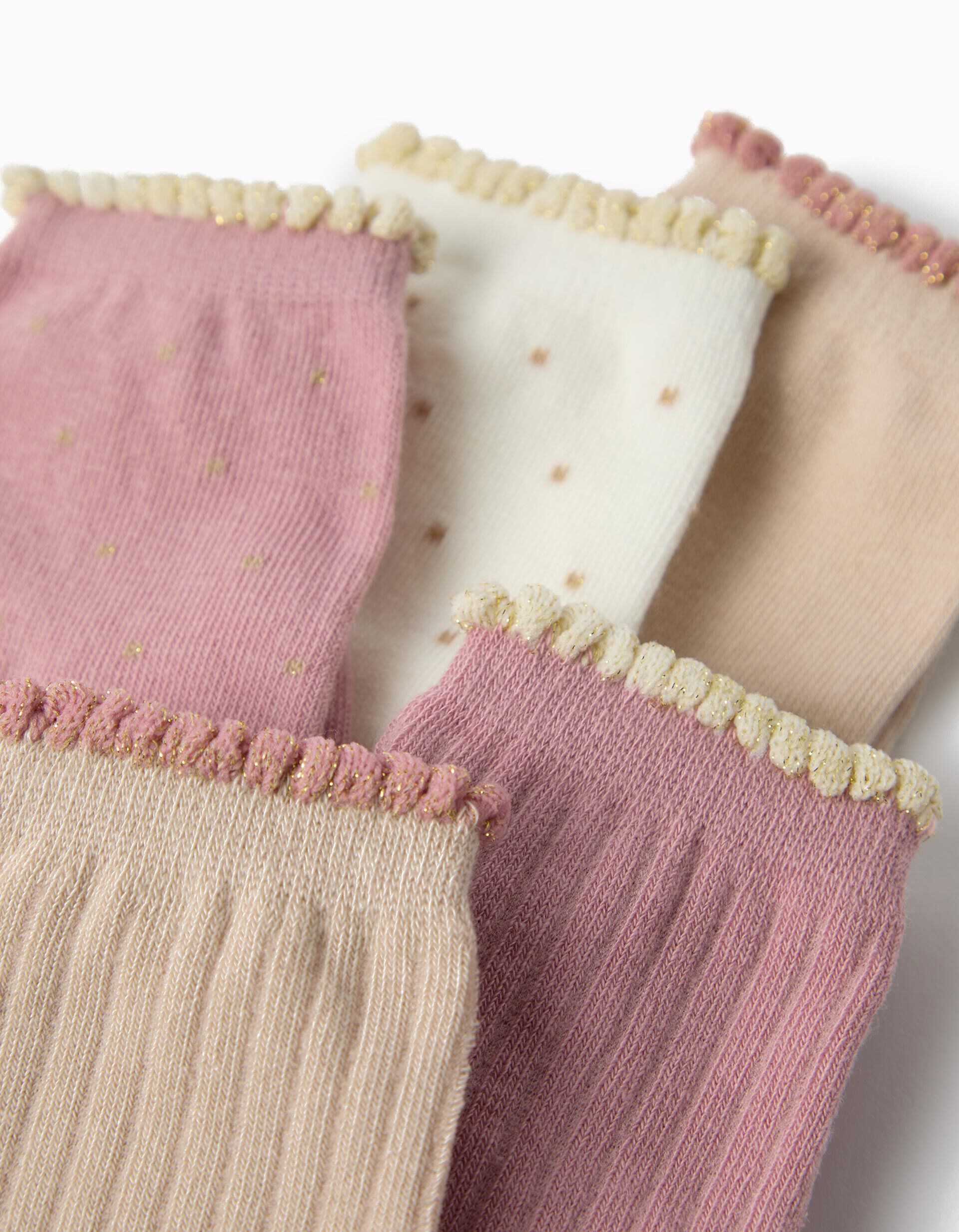 Comprar Online Pack 5 Pares De Meias, Menina, Rosa Claro