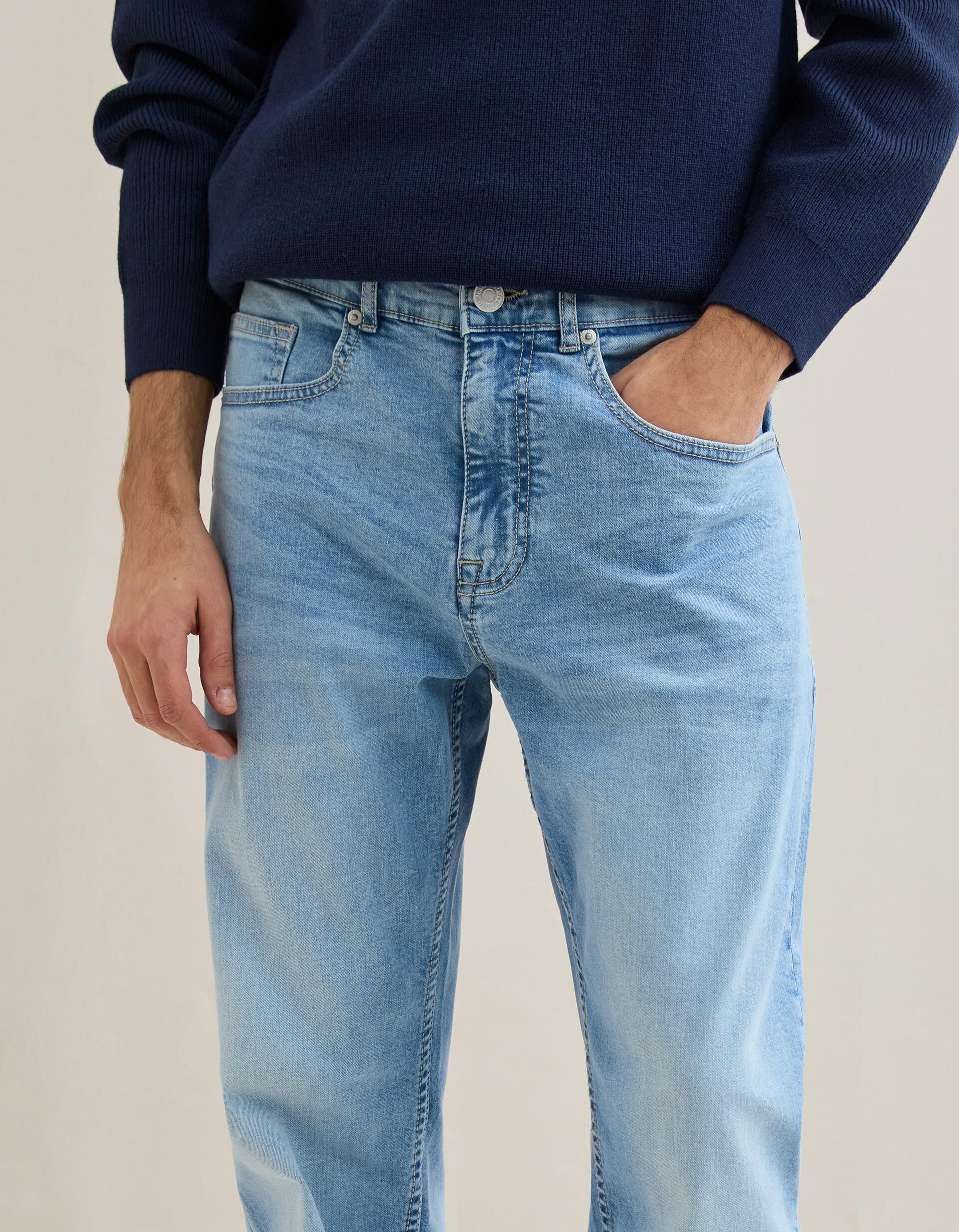 Comprar Online Cal&ccedil;as de Ganga 'Tapered Fit', Homem, Azul Claro