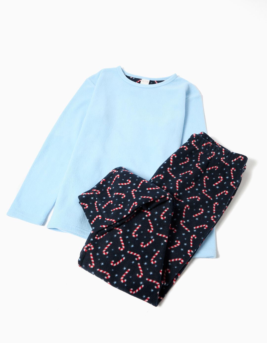Pijama Polar de Natal, Menina, Azul Claro 